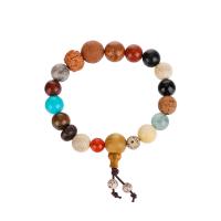 Gemstone Bracelets, Eighteen Bodhi, with Multi - gemstone, polished & for woman Approx 6.3 Inch 