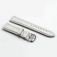 Watch Band, PU Leather, with 304 Stainless Steel, Unisex silver color 
