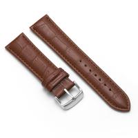 Bande de montre en acier inoxydable, cuir PU, avec Acier inoxydable 304, unisexe, brun, 22mm Environ 12.5 cm, Environ 8.7 cm, Vendu par PC