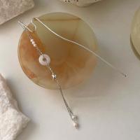 Hair Stick, Zinc Alloy, with Plastic Pearl, silver color plated, fashion jewelry & for woman 