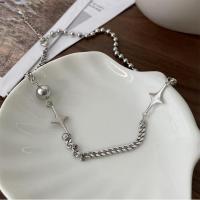 Collar de la joyería de titanio, Partículas de acero, con 10cm extender cadena, para mujer, color original, longitud:aproximado 40 cm, Vendido por UD