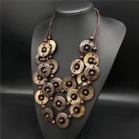 Деревянные ожерелья, деревянный, с шерстяной шнур, Связанный вручную, ювелирные изделия моды & Женский, Много цветов для выбора, длина:78 см, продается Strand
