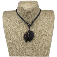 Résine de cire collier de corde, fait à la main, bijoux de mode & pour femme, brun, 52mm cm, Vendu par PC