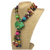 Collar de madera, hecho a mano, Joyería & para mujer, Color aleatorio, 150mm, longitud:80 cm, Vendido por Sarta