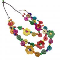Деревянные ожерелья, деревянный, Связанный вручную, ювелирные изделия моды & Женский, разноцветный, длина:78 см, продается Strand