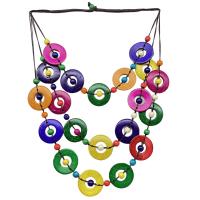 Деревянные ожерелья, деревянный, Связанный вручную, ювелирные изделия моды & Женский, Много цветов для выбора, длина:75 см, продается Strand
