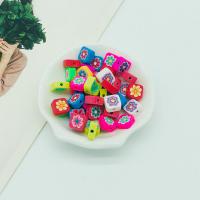 Polymer Clay Jewelry Beads, Square, DIY, mixed colors, 10mm, Approx [