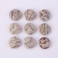 Gemstone Cabochons, Chinese Painting Stone, Flat Round, polished, DIY, mixed colors 