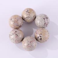 Gemstone Decoration, Chinese Painting Stone, Round, polished, for home and office mixed colors 
