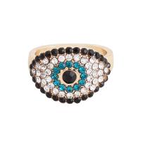 Evil Eye Jewelry Finger Ring, Zinc Alloy, fashion jewelry & micro pave cubic zirconia & for woman Inner Approx 17mm 