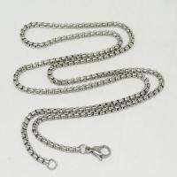 Мода нержавеющей стали ожерелье цепь, Нержавеющая сталь 316, ювелирные изделия моды & Мужская & разный размер для выбора, оригинальный цвет, длина:Приблизительно 95-100 м, продается PC