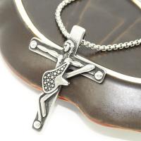 Stainless Steel Jewelry Necklace, 316 Stainless Steel, Cross, fashion jewelry & for man, original color Approx 23.62 Inch 