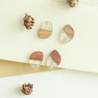 Original Wood Pendants, with Silver Foil & Resin, DIY Approx [