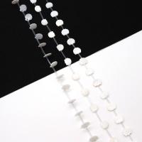 Perles en coquille naturel, DIY, blanc, about :11-12mm, Environ Vendu par brin