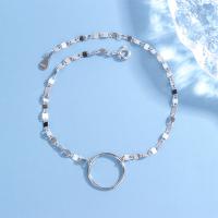 Sterling Silver Bracelets, 925 Sterling Silver, with 2CM extender chain, plated, for woman Approx 18 cm 