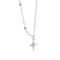 Sterling Silver Jewelry Necklace, 925 Sterling Silver, with 5CM extender chain, plated, for woman, platinum color Approx 45 cm 