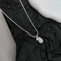 Crystal Zinc Alloy Necklace, with Crystal & Plastic Pearl, fashion jewelry & for woman, 45cm 