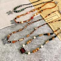 Gemstone Bracelets, Zinc Alloy, with Natural Stone & Agate, plated & for woman 