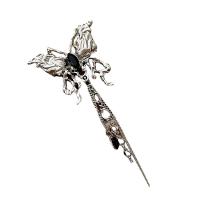 Zinc Alloy Jewelry Brooch, Butterfly, platinum color plated, fashion jewelry & micro pave cubic zirconia & for woman 