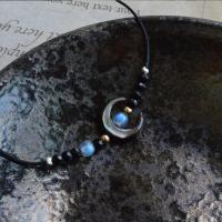 Collier de coquillages, Black-Lip-Shell, avec corde de cire & Opaline, fait à la main, Réglable & bijoux de mode & pour femme Environ 68 cm, Vendu par PC