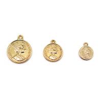 Brass Jewelry Pendants, 18K gold plated, DIY golden 