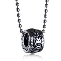 Titanium Steel Jewelry Necklace, polished, fashion jewelry & for man & blacken, black cm 