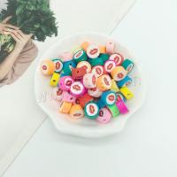 Polymer Clay Jewelry Beads, Flat Round, DIY, mixed colors Approx [