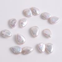 Perles nacres sans trou de culture d'eau douce, perle d'eau douce cultivée, larme, DIY & aucun trou, blanc, 10-12mm, Vendu par PC
