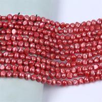 Keshi Cultured Freshwater Pearl Beads, Baroque, DIY, red, 7-8mm Approx 36 cm 