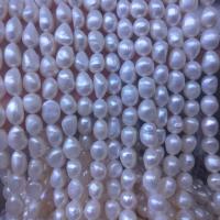 Potato Cultured Freshwater Pearl Beads, DIY, white, Length about 10-11mm Approx 38 cm [