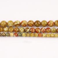 Single Gemstone Beads, Dragon Blood stone, Round, polished, DIY green Approx 38 cm 