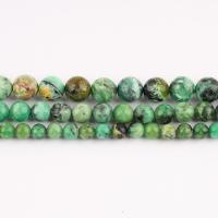 Einzelne Edelstein Perlen, Lasionat, rund, poliert, DIY & verschiedene Größen vorhanden, grün, Länge:ca. 38 cm, verkauft von Strang