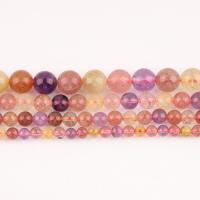 Perles de pierre gemme unique, Super sept cristaux, Rond, poli, DIY & normes différentes pour le choix, couleurs mélangées Environ 38 cm, Vendu par brin