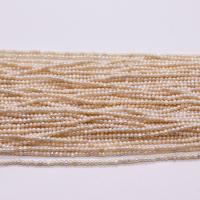 Natural Freshwater Pearl Loose Beads, Slightly Round, DIY white Approx 38 cm [