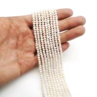 Potato Cultured Freshwater Pearl Beads, DIY, white, aboutuff1a3-4mm Approx 38 cm 