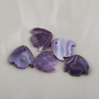 天然シェル・ペンダント, 紫色のシェル, 魚, DIY, パープル 穴:約 0.6mm, 売り手 パソコン[