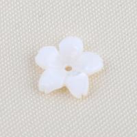 Natürliche weiße Muschelperlen, Blume, DIY, weiß, 9.6x1.9mm, Bohrung:ca. 0.8mm, verkauft von PC[