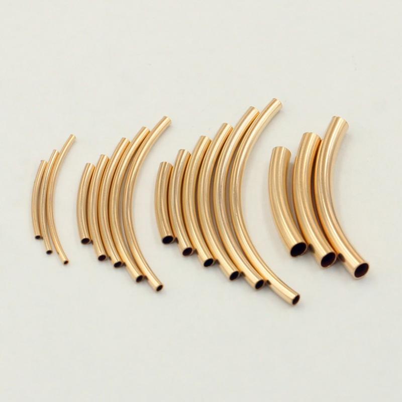 Gold Filled Tube Beads, Curved Tube, 14K gold-filled & different size for choice, Sold By PC