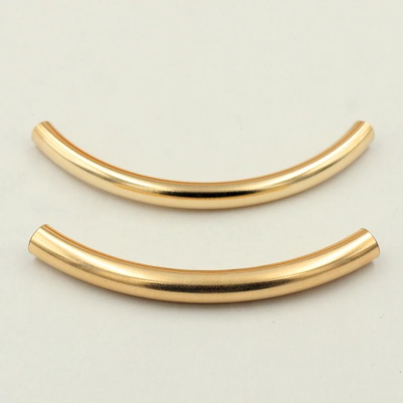 Gold Filled Tube Beads, Curved Tube, 14K gold-filled & different size for choice, Sold By PC