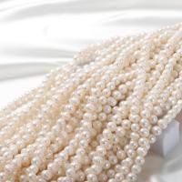 Naturales agua dulce perlas sueltas, Perlas cultivadas de agua dulce, Ligeramente redondo, Bricolaje, Blanco, 8-9mm, longitud:aproximado 37 cm, Vendido por Sarta