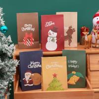 Рождественский мешок подарка, бумага-крафгобёртка, различные модели для выбора 6ПК/Лот, продается Лот