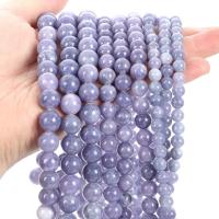 Single Gemstone Beads, Lavender, Round, DIY purple Approx 40 cm 