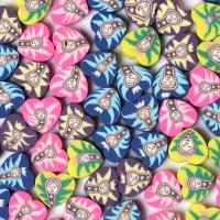 Polymer Clay Jewelry Beads, Heart, DIY, mixed colors, 10mm, Approx [