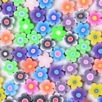 Granos de arcilla de polímero flor, Arcilla polimero, Bricolaje, color mixto, 10mm, aproximado 1000PCs/Bolsa, Vendido por Bolsa