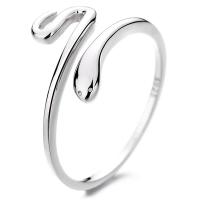 Стерлингового серебра кольцо, 925 пробы, Змея, ювелирные изделия моды & Женский, 19.6mm, внутренний диаметр:Приблизительно 15.7mm, продается PC