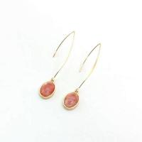 Gemstone Drop Earring, Zinc Alloy, with Natural Stone, fashion jewelry & for woman, 70mm 