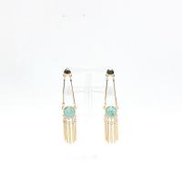 Turquoise Zinc Alloy Earring, with turquoise, fashion jewelry & for woman 85mm 
