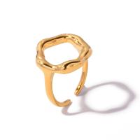 Stainless Steel Finger Ring, 304 Stainless Steel, 18K gold plated, fashion jewelry & Unisex, golden 