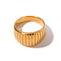 Stainless Steel Finger Ring, 304 Stainless Steel, 18K gold plated, fashion jewelry & Unisex golden 