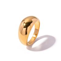 Stainless Steel Finger Ring, 304 Stainless Steel, 18K gold plated, fashion jewelry & Unisex golden 